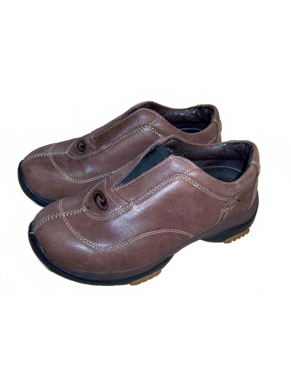 Roper Center Gore Brown Leather Slip On Comfort Shoes US 7